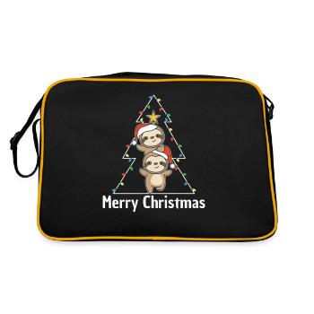 Paresseux Arbre de Noël Animaux de Noël Paresseux - Sac Retro - noir/or - Dos