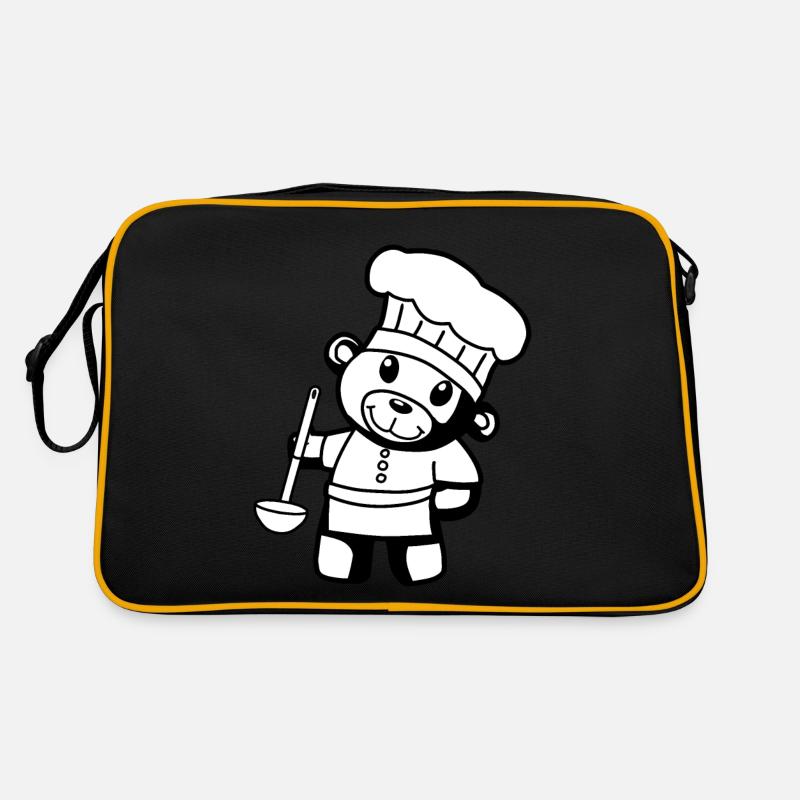 Hobby Chef Culinary Art Teddy Bear Cook Soup Ladle Bear Retro Bag