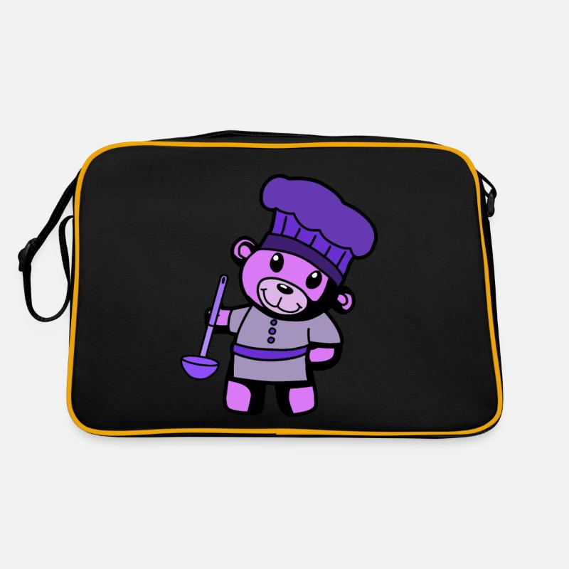 Hobby Chef Cooking Teddy Bear Cook Soup Ladle Retro Bag