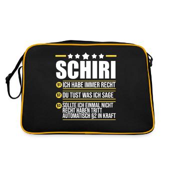 Schiri Unparteiischer Fußball Schiedsrichter - Retro Tasche - Schwarz/Gold - Hinten