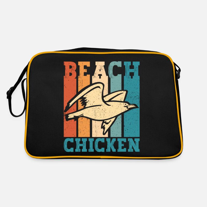 Lustige Möwe Seemöwe Strand Huhn Retro Retro Tasche