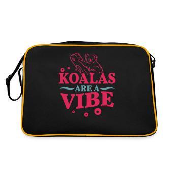cute koala on a tree - Retro Bag - black/gold - Back