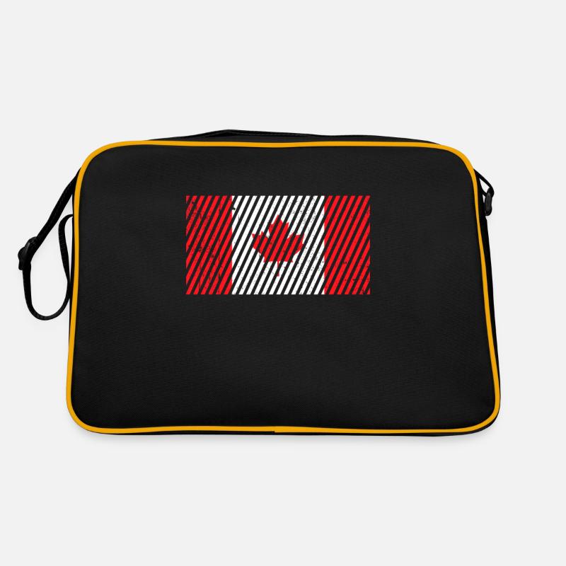 Kanada Flagge - Retro Tasche - Schwarz/Gold