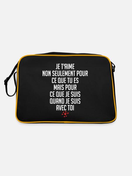 Je t'aime pour ce que tu es - Sac Retro - noir/or - Dos
