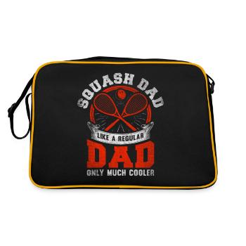 Cool Squash Dad Squash Player Father - Retro Bag - black/gold - Back