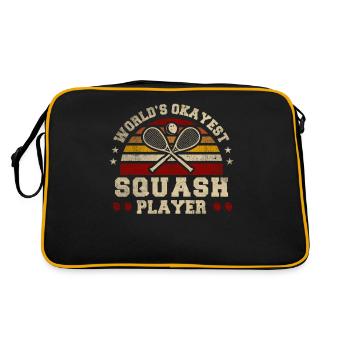 Worlds Okayest Squash Player Retro Squash - Retro Bag - black/gold - Back