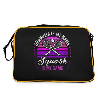 Squash Grandma Retro Sunset Squash Player - Retro Bag - black/gold - Back