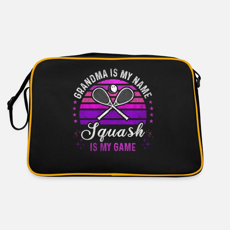 Squash Grandma Retro Sunset Squash Player Retro Tasche