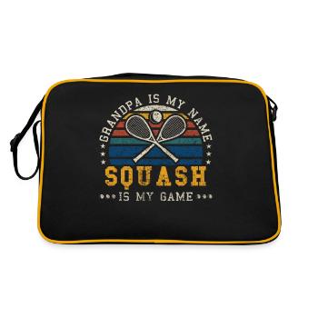 Squash Grandpa Retro Sunset Squash Player - Retro Bag - black/gold - Back