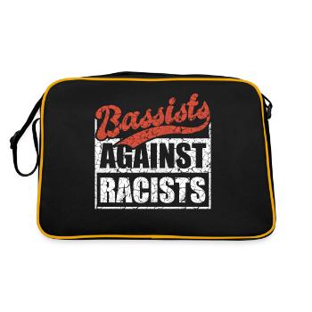 Bassistes contre racistes Bassistes contre droite - Sac Retro - noir/or - Dos