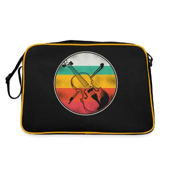 Violon Violoniste Rétro Vintage - Sac Retro - noir/or - Dos