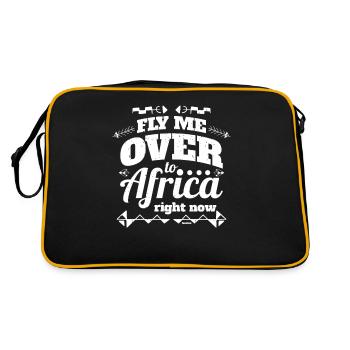 Africa Air Travel Pilot Holiday Funny Dicton - Sac Retro - noir/or - Dos