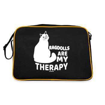 Motif de chat Ragdoll - Sac Retro - noir/or - Dos