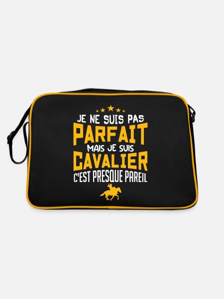 pas parfait mais cavalier - Sac Retro - noir/or - Dos