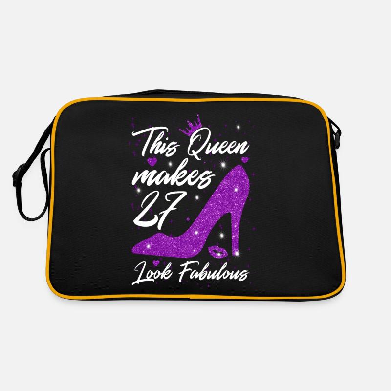 This Queen makes 27 look Fabulous 27th Birthday Retro Tasche