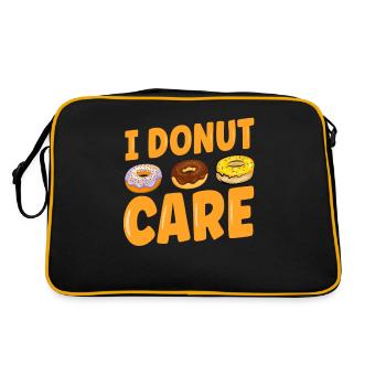 I Donut Care Drôle Donut Lover - Sac Retro - noir/or - Dos