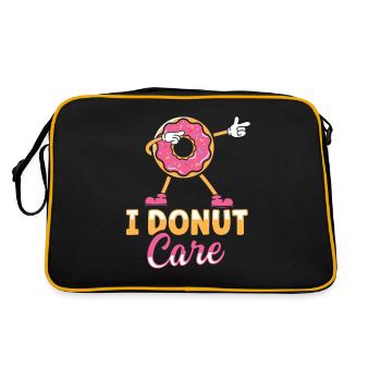 I Donut Care Drôle Donut Lover - Sac Retro - noir/or - Dos