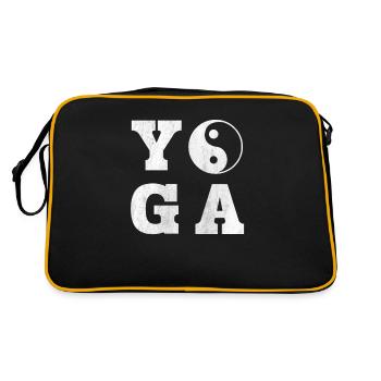 Lettrage de yoga avec Yin et Yang | Yoga - Sac Retro - noir/or - Dos