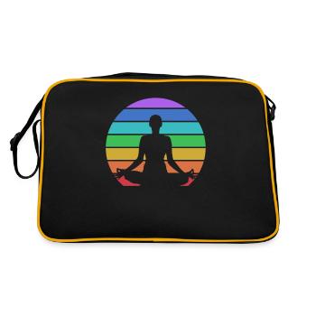 Yoga Méditation Corps Spirituel Energie Chakras - Sac Retro - noir/or - Dos