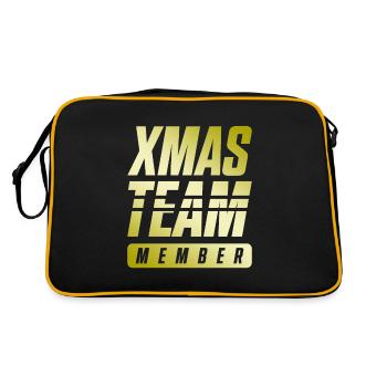 Xmas Team - Retro Tasche - Schwarz/Gold - Hinten