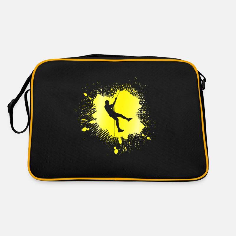 klettern - Retro Tasche - Schwarz/Gold