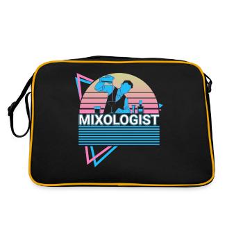 Mixologue Barman de mixologie Barman Barman - Sac Retro - noir/or - Dos