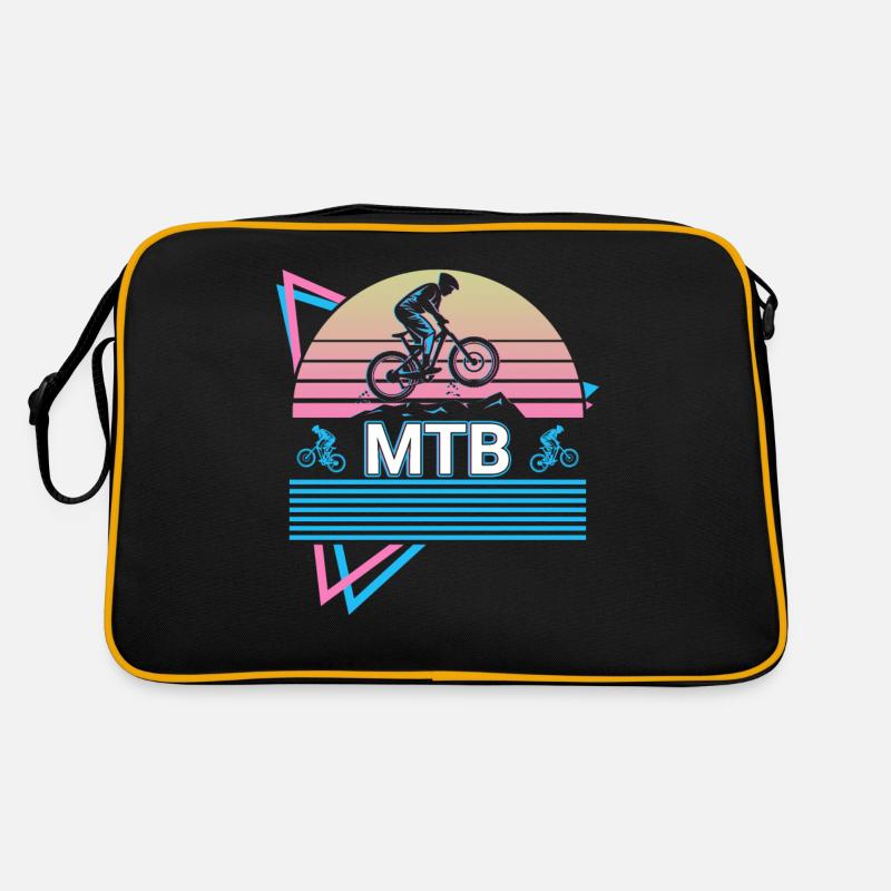 Mtb Biker Cycling Mountainbike Retro Retro Bag