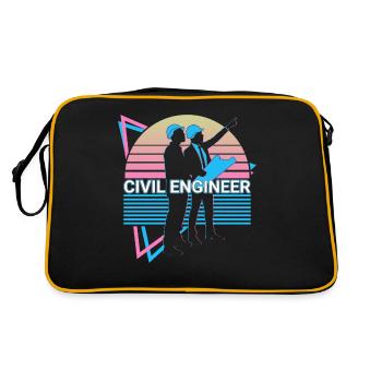 Civil Engineer Civil Engineering Retro - Retro Bag - black/gold - Back