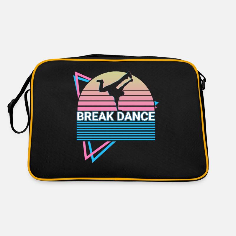 Breakdance Breakdance Retro - Retro Tasche - Schwarz/Gold