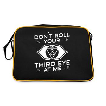 Ne roule pas ton troisième œil vers moi Funny Yoga - Sac Retro - noir/or - Dos