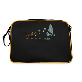 Voile sur sable Windracer Vintage Landsegler - Sac Retro - noir/or - Dos