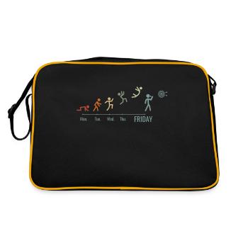Dart jeu Dartboard Darts Vintage - Sac Retro - noir/or - Dos
