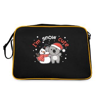 Koala I'm snow cute snowman snow pun - Retro Bag - black/gold - Back