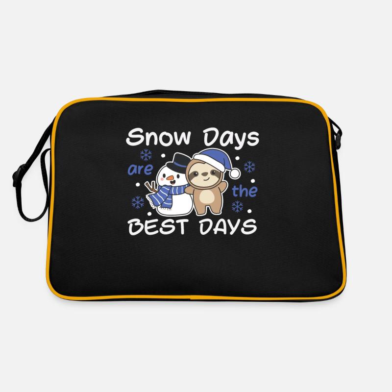 Faultier Snow Days are the best days Winter Retro Tasche