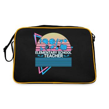 Primary School Teacher Retro - Retro Bag - black/gold - Back