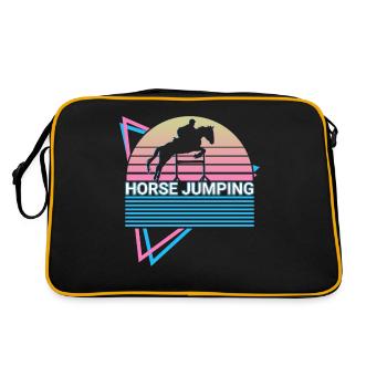 Saut d’obstacles rétro - Sac Retro - noir/or - Dos