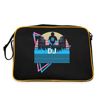 Dj Disc Jockey Retro - Retro Tasche - Schwarz/Gold - Hinten
