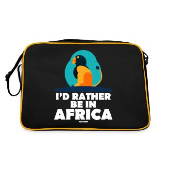 I'd Rather Be In Africa - Retro Tasche - Schwarz/Gold - Hinten
