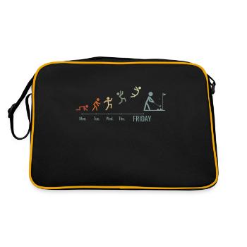 Jeu de golf Golfeur Balle de golf Vintage Week-end - Sac Retro - noir/or - Dos