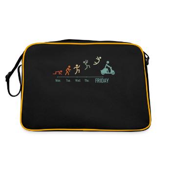 Scooter Rider Moped Moped Scooter Driver Vintage - Retro Bag - black/gold - Back