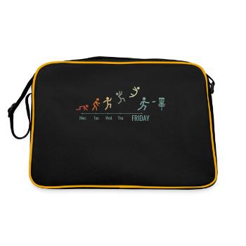Lecteur de disc golf Disc golfeur Vintage Week-end - Sac Retro - noir/or - Dos