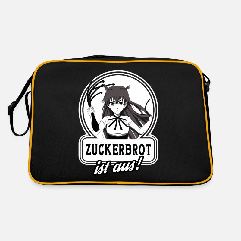 Anime Manga Mädchen mit Pferde-Peitsche, Retro Tasche
