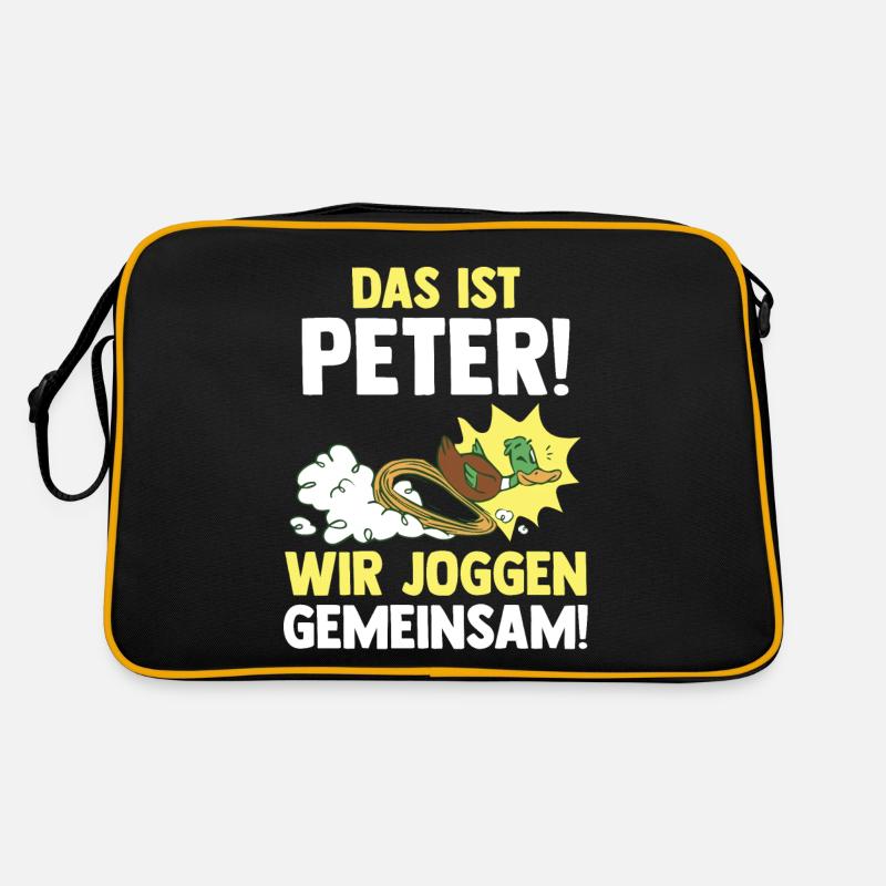 This is Gerda we jog together duck Retro Bag