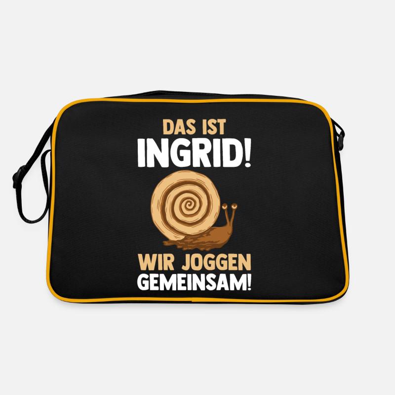 This is Gerda we jog together snail Retro Bag