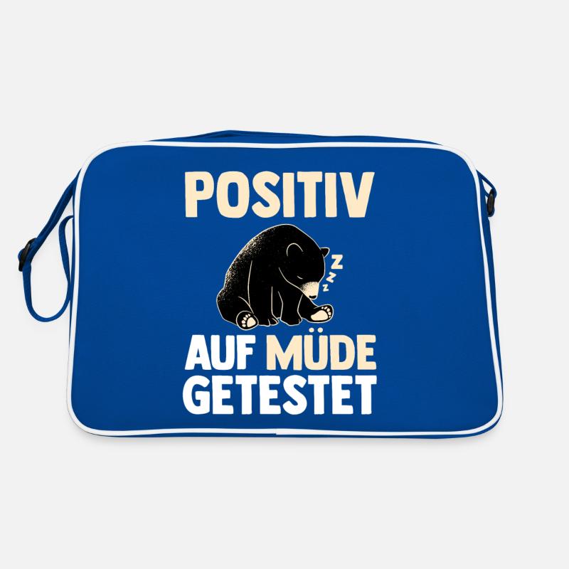 Positiv Auf Müde Getestet Bär Retro Tasche