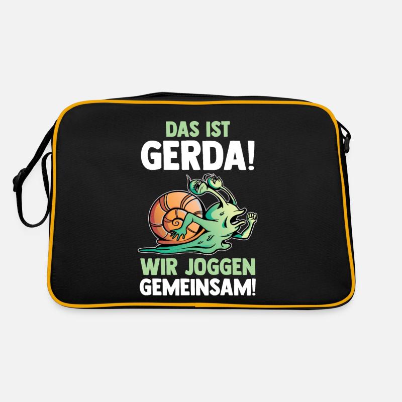 This is Gerda we jog together snail Retro Bag