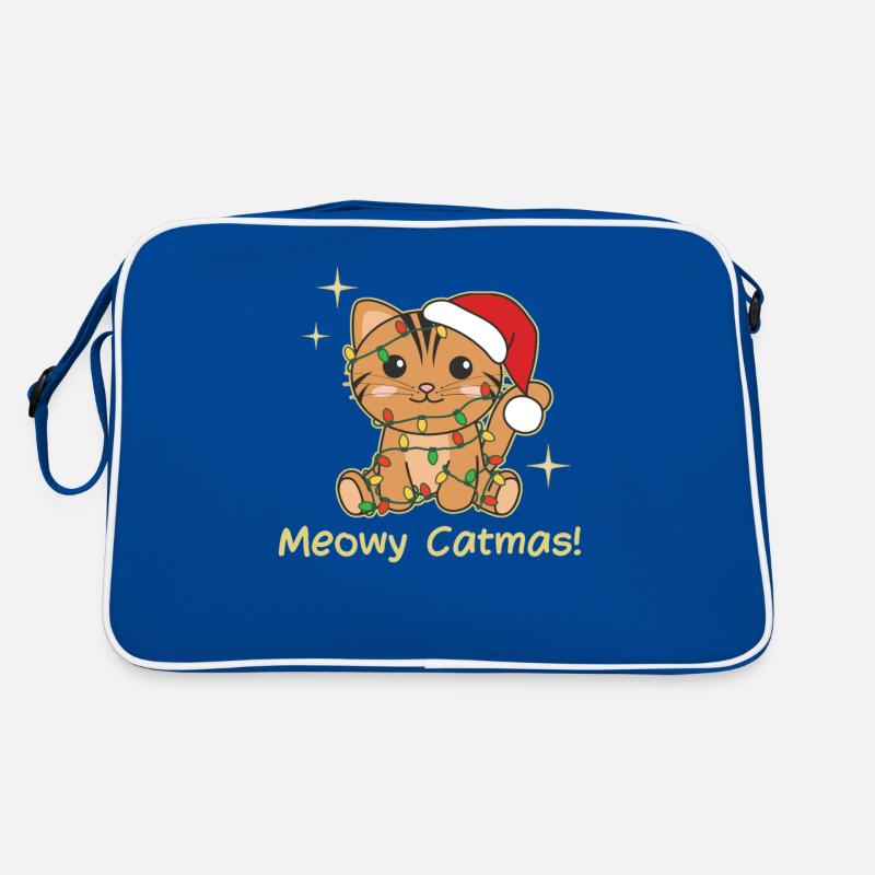 chat animaux de noël mignon chat miaou catmas Sac Retro
