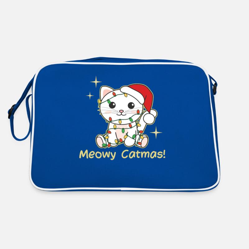 chat animaux de noël mignon chat miaou catmas Sac Retro