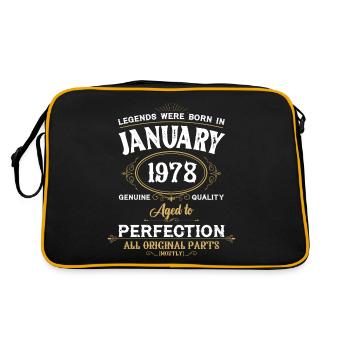 Les légendes sont nées en janvier 1978 - Sac Retro - noir/or - Dos
