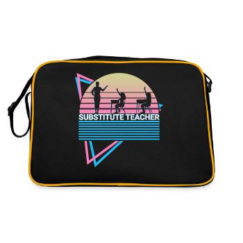Rétro enseignant suppléant - Sac Retro - noir/or - Dos